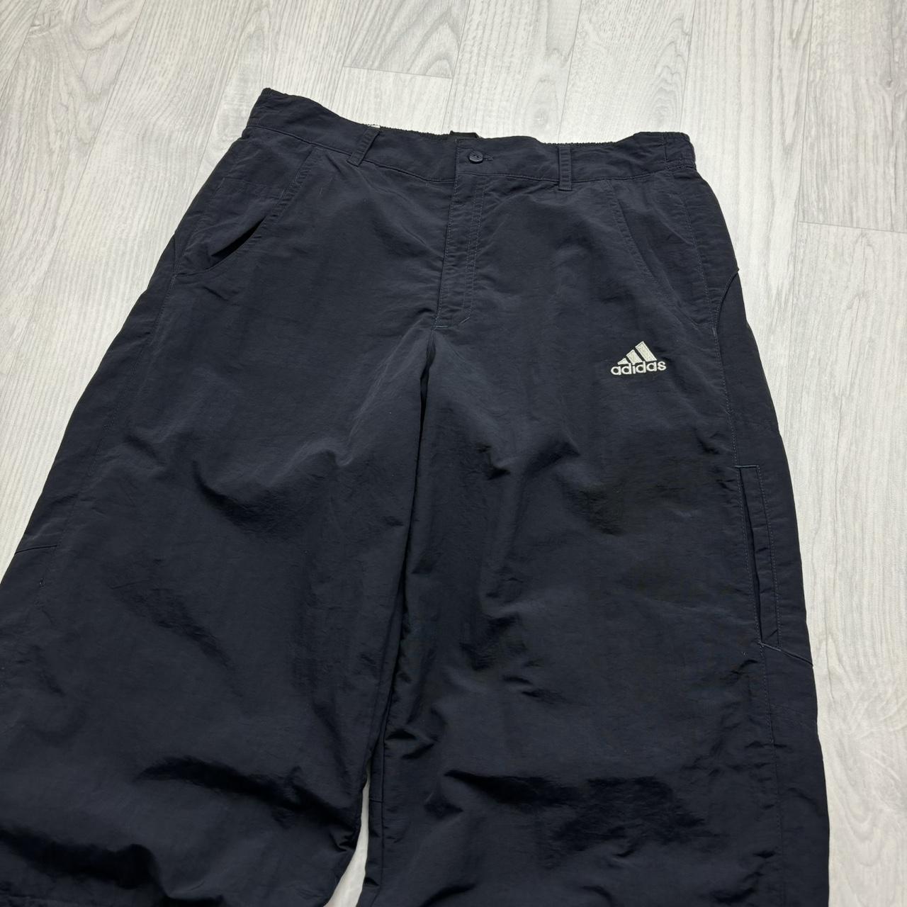 VINTAGE Y2K ADIDAS BAGGY TRACKSUIT BOTTOMS NAVY