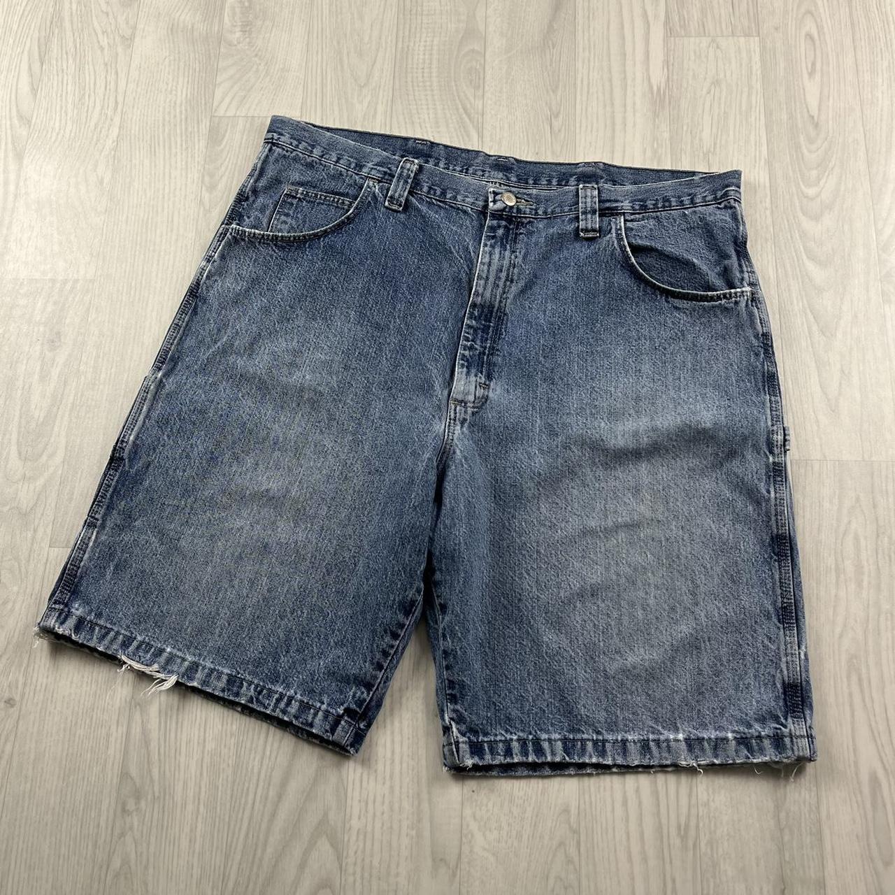 VINTAGE WRANGLER BAGGY CARPENTER JORTS BLUE (40w)