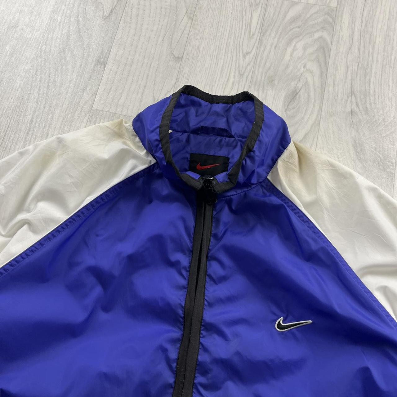 VINTAGE NIKE LIGHTWEIGHT WIND BREAKER JACKET PURPLE WHITE