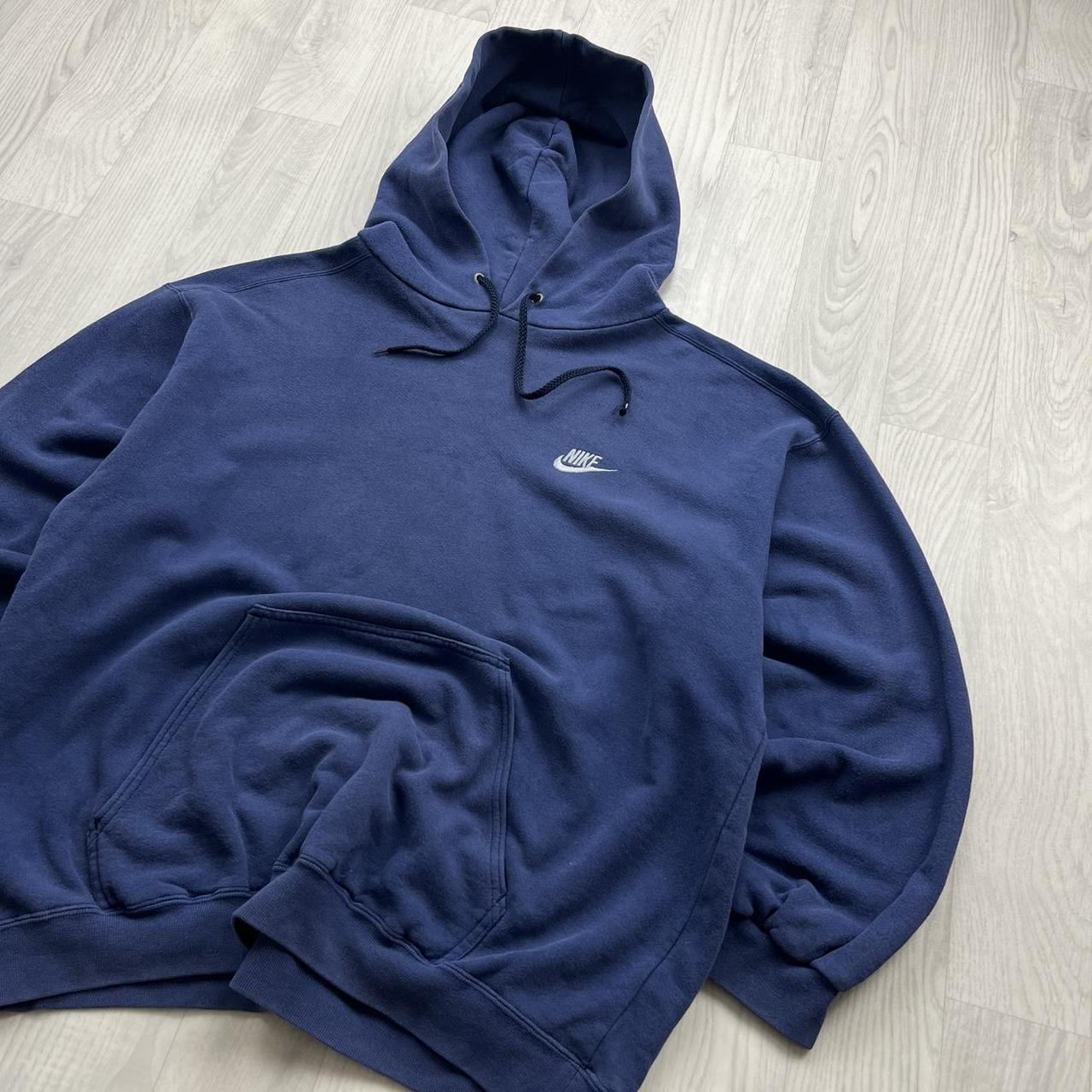 VINTAGE 90s NIKE BOXY HOODIE NAVY