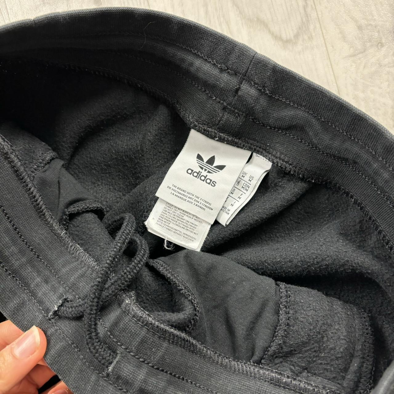 ADIDAS CUFFED BAGGY COTTON SWEATPANTS BLACK