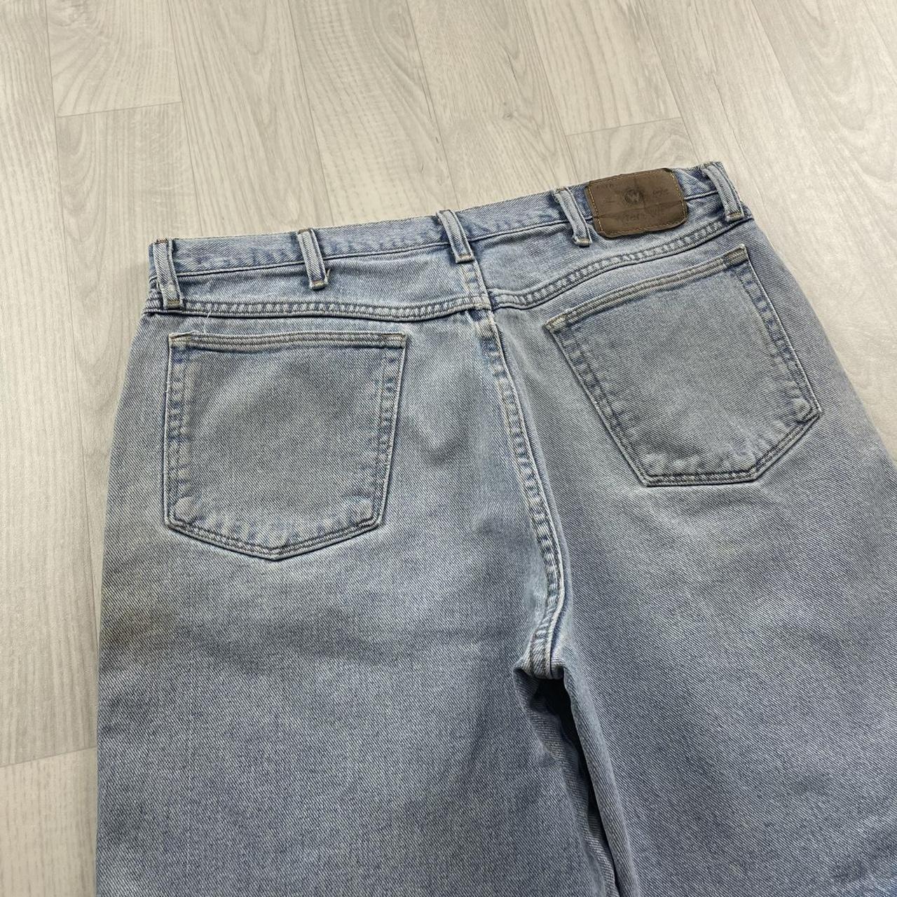 VINTAGE WRANGLER BAGGY LOOSE SKATER JORTS LIGHT BLUE (35w)