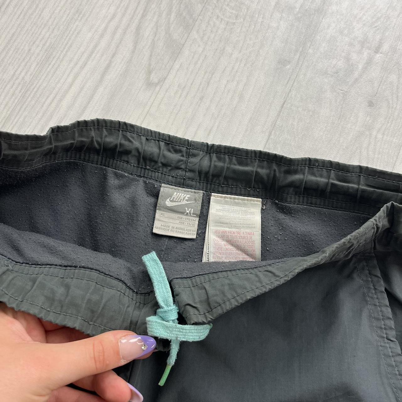 VINTAGE Y2K NIKE LOW RISE FLARED TRACKSUIT BOTTOMS GREY