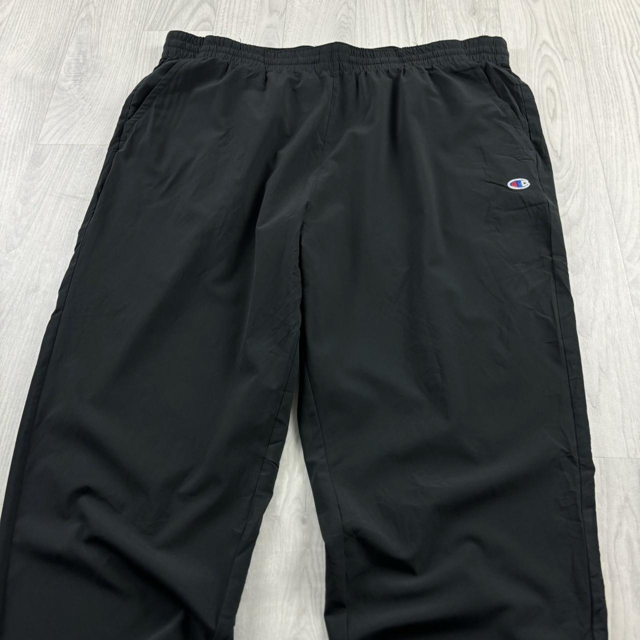 CHAMPION BAGGY TRACKSUIT BOTTOMS BLACK / DARK GREY