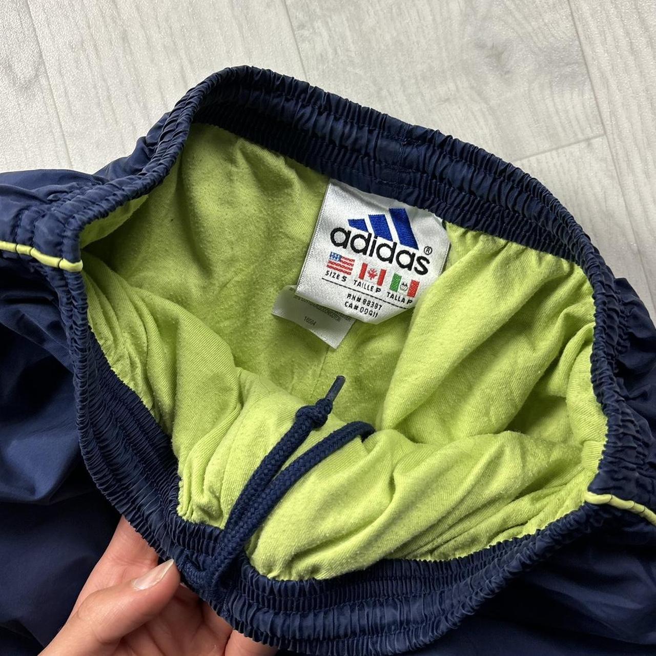 VINTAGE 90s ADIDAS STRAIGHT LEG TRACKSUIT BOTTOMS NAVY