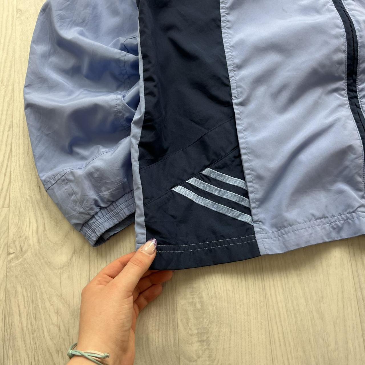 VINTAGE 90s ADIDAS PANELLED WINDBREAKER TRACK JACKET BLUE