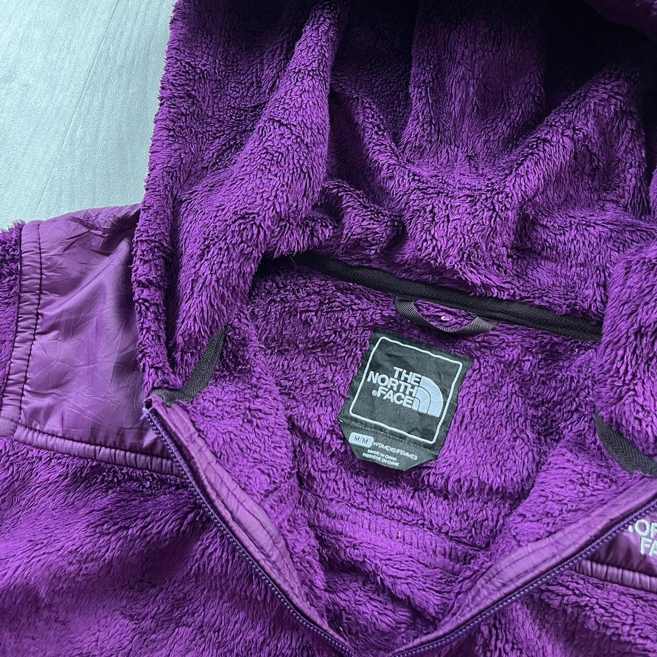 VINTAGE Y2K THE NORTH FACE ZIP FLEECE HOODIE PURPLE (S)