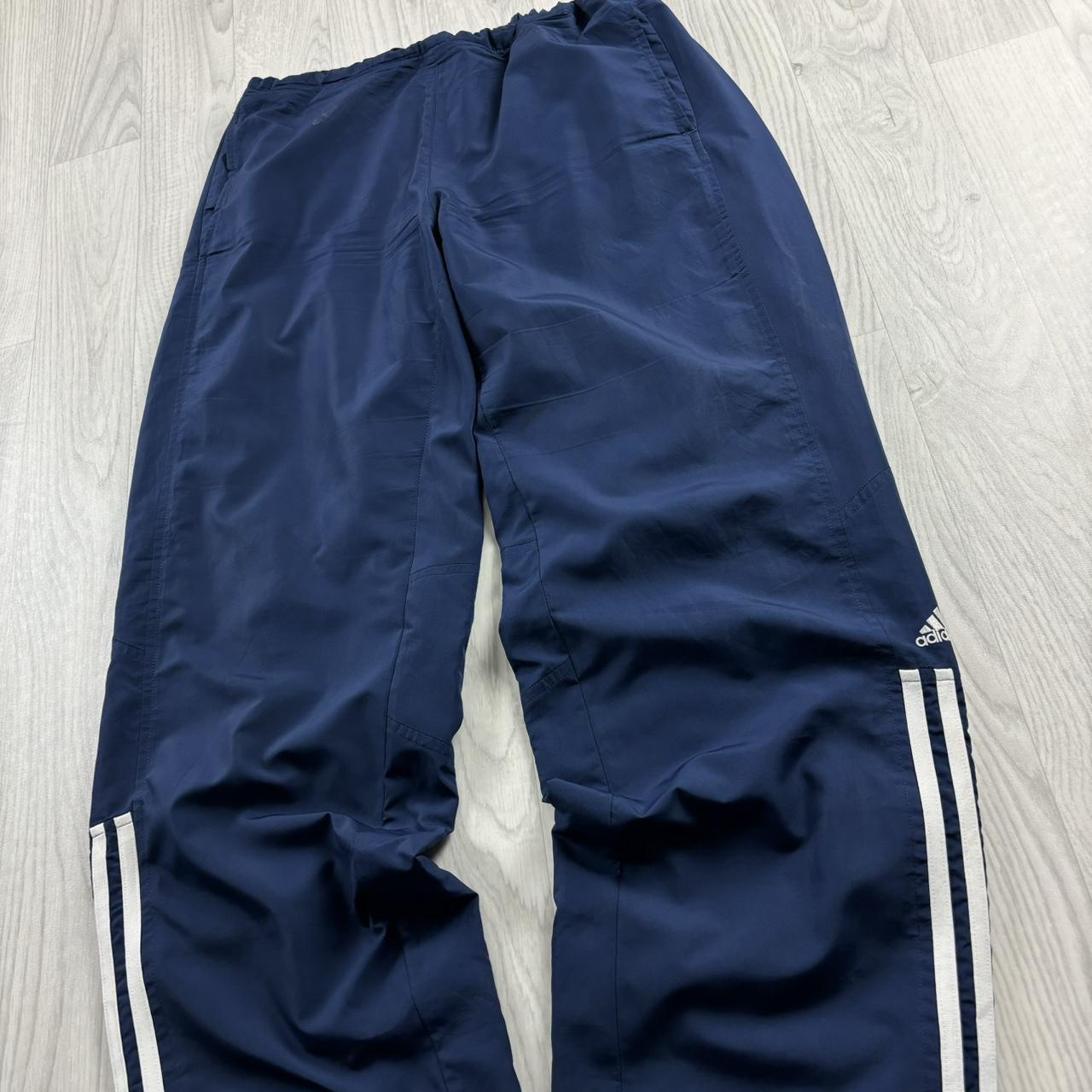 VINTAGE Y2K ADIDAS BAGGY TRACKSUIT BOTTOMS NAVY