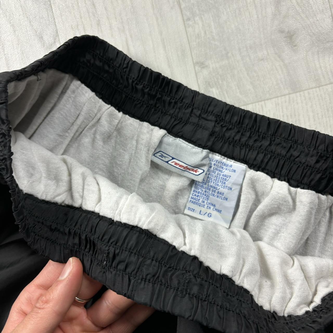 VINTAGE Y2K REEBOK BAGGY TRACKSUIT BOTTOMS BLACK