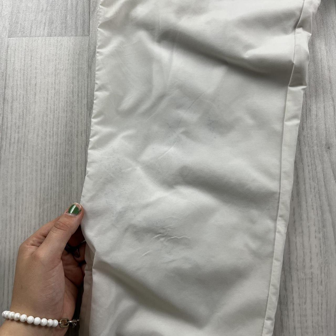 VINTAGE 90s ADIDAS BAGGY TRACKSUIT BOTTOMS WHITE (S)