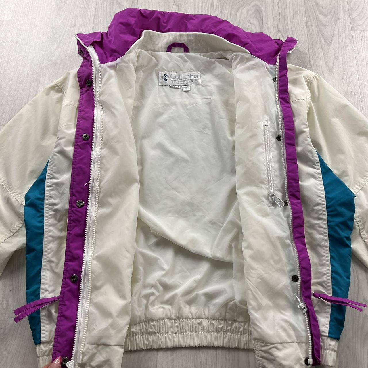VINTAGE 00s COLUMBIA LIGHTWEIGHT BOMBER JACKET WHITE PINK