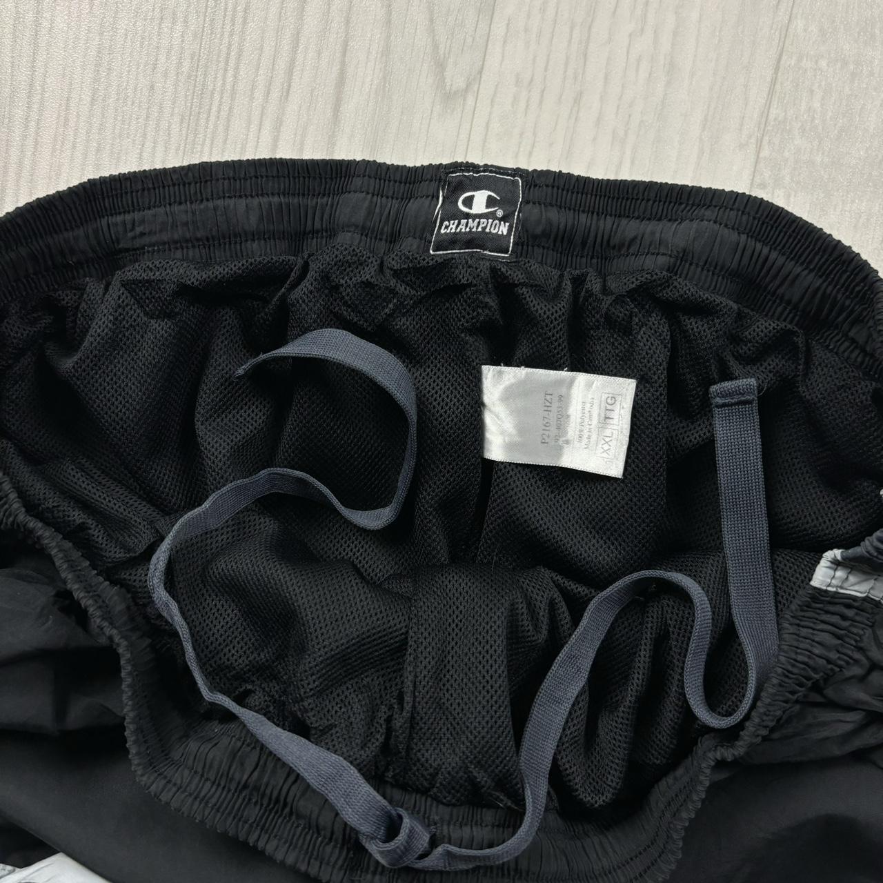 VINTAGE Y2K CHAMPION WIDE LEG TRACKSUIT BOTTOMS BLACK