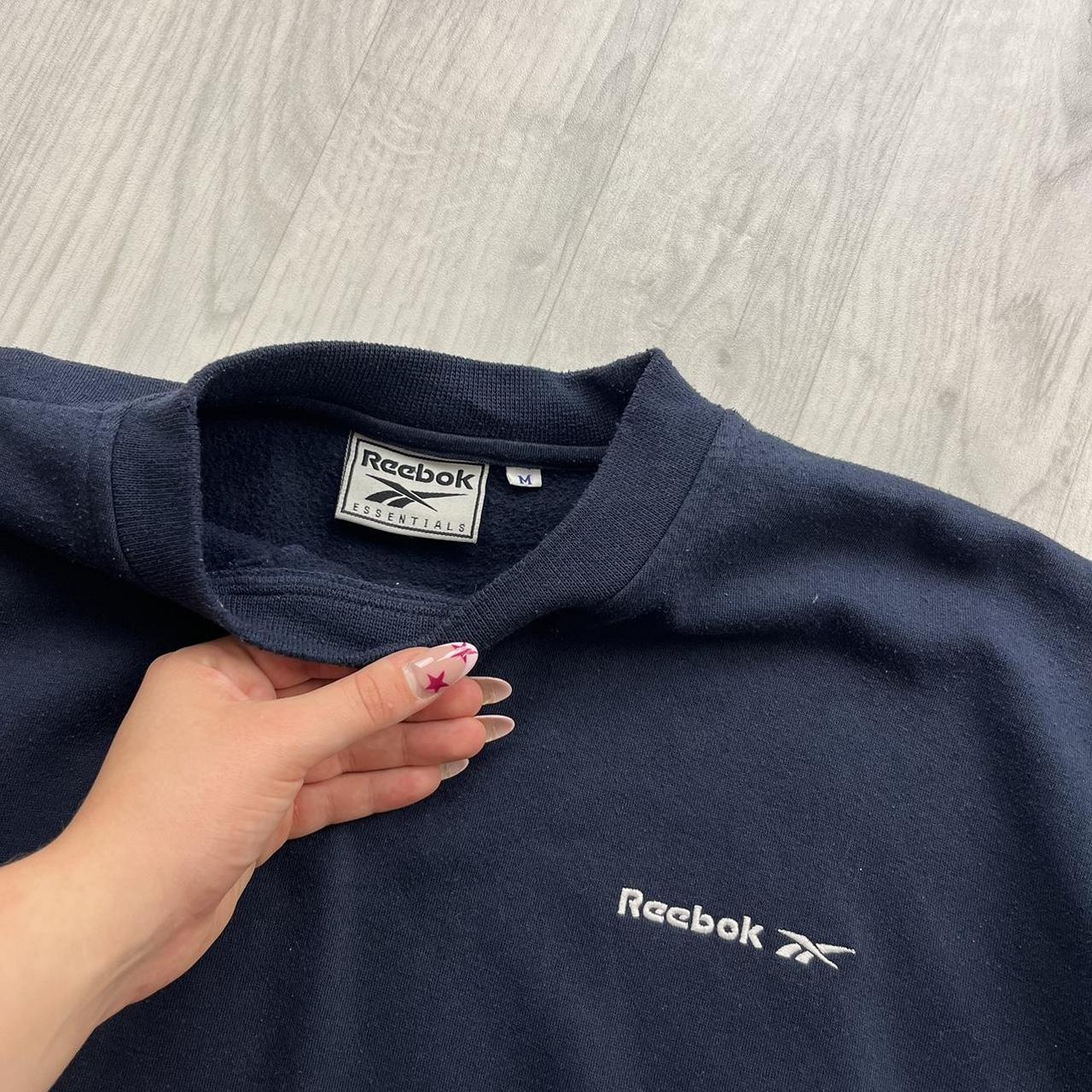 VINTAGE Y2K REEBOK SMALL LOGO BOXY SWEATSHIRT NAVY