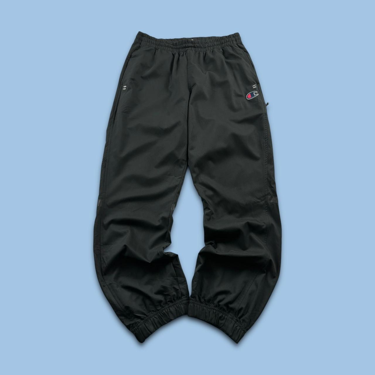 VINTAGE Y2K CHAMPION BAGGY TRACKSUIT BOTTOMS BLACK