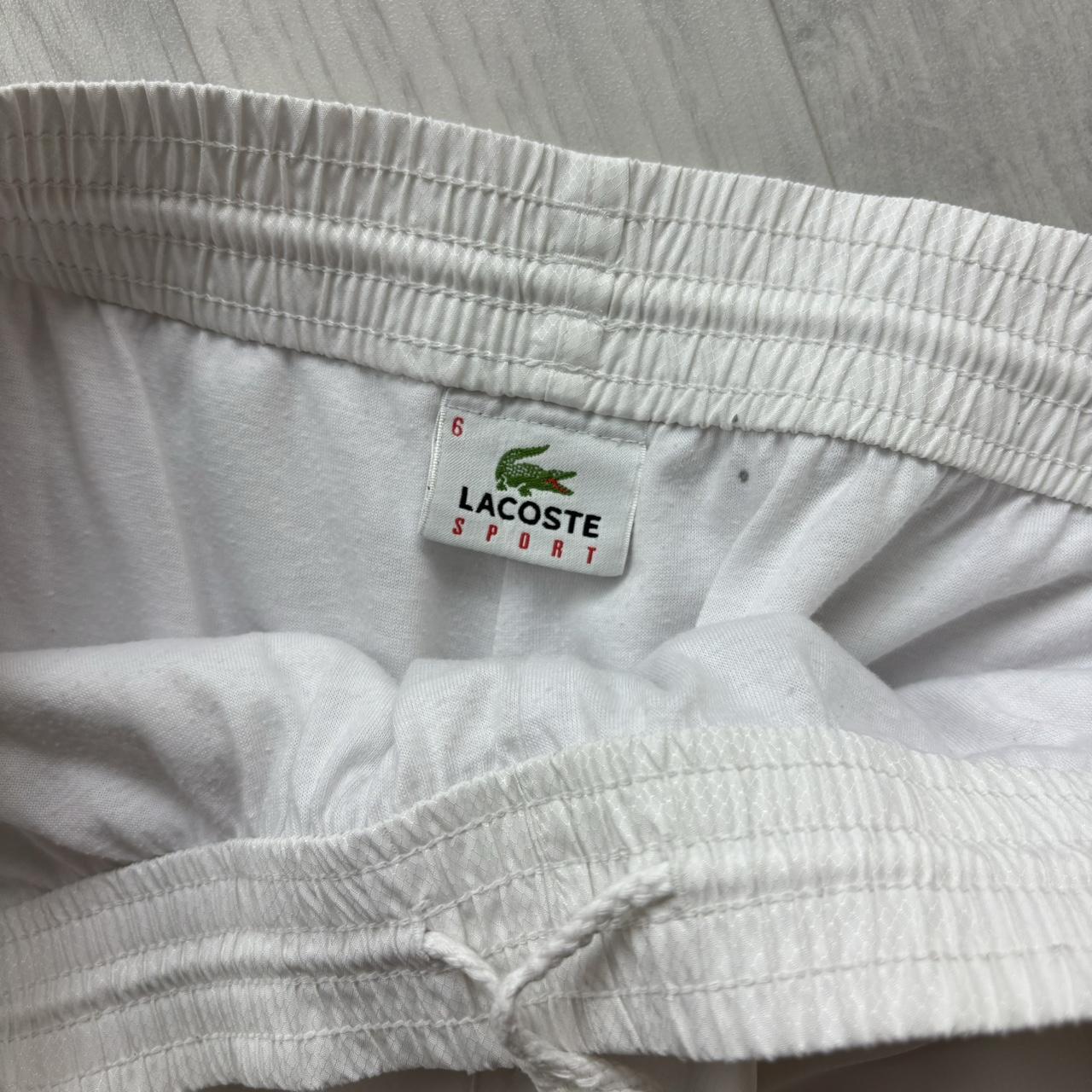 VINTAGE Y2K LACOSTE BAGGY TRACKSUIT BOTTOMS WHITE