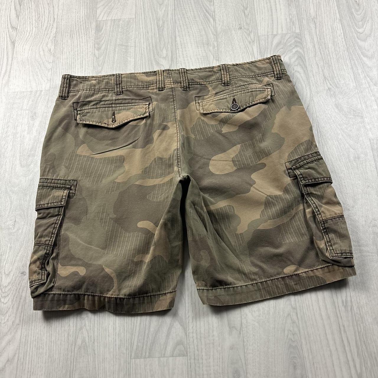 VINTAGE Y2K ARIZONA BAGGY LOOSE CAMO SHORTS KHAKI