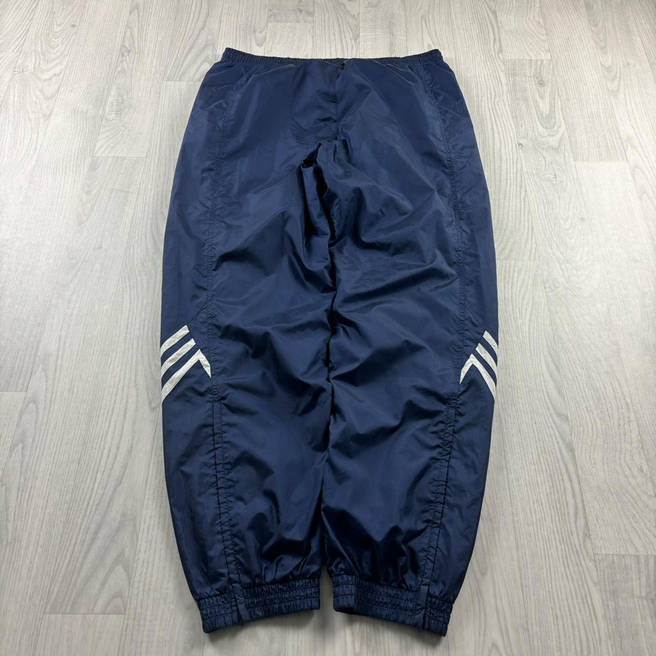 VINTAGE Y2K ADIDAS BAGGY TRACKSUIT BOTTOMS NAVY BLUE
