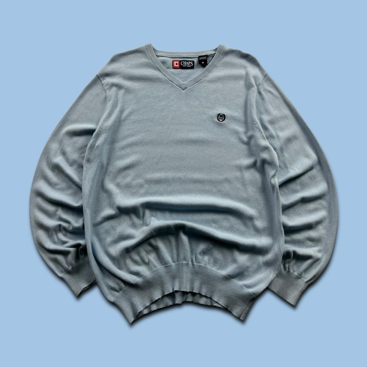 VINTAGE Y2K CHAPS KNITTED JUMPER BLUE