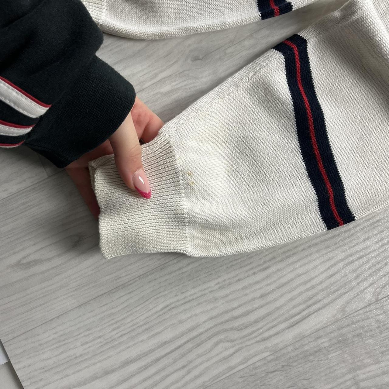 VINTAGE Y2K NAUTICA STRIPED KNITTED JUMPER CREAM
