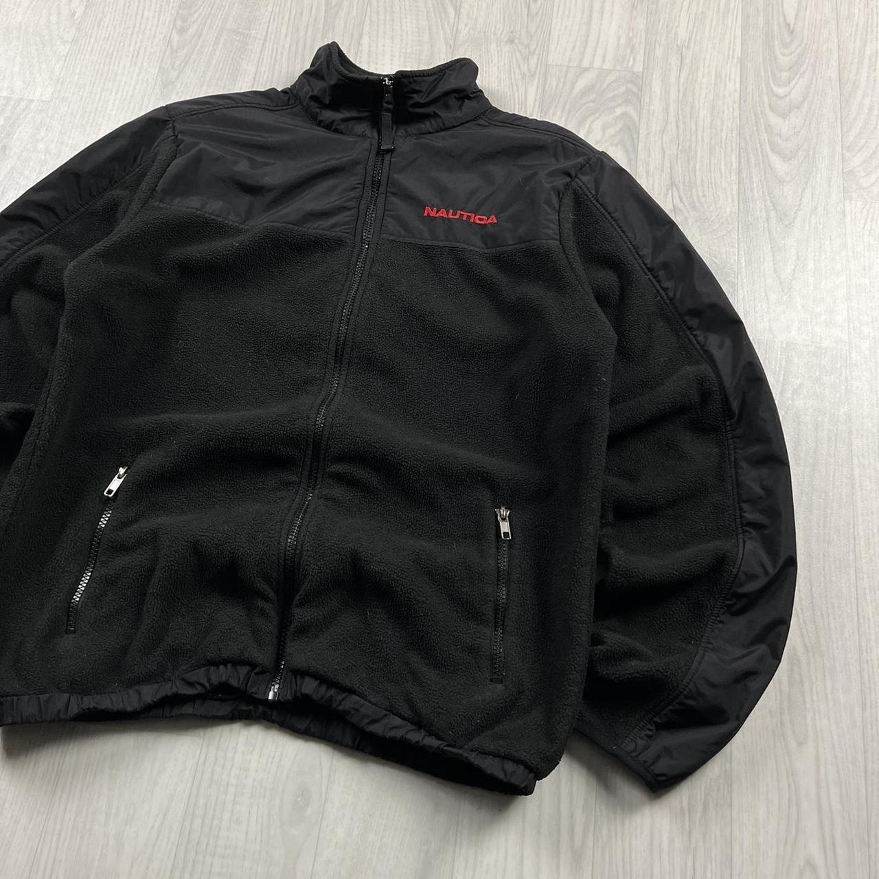 VINTAGE Y2K NAUTICA ZIP UP TECHNICAL FLEECE BLACK