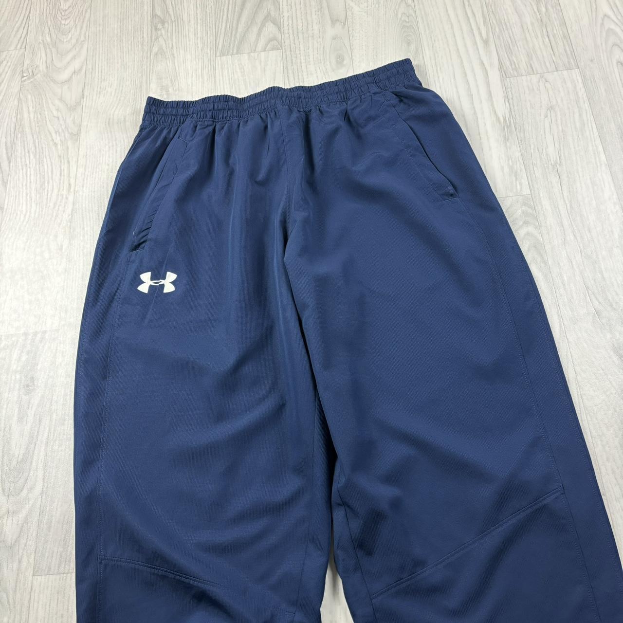 UNDER ARMOUR BAGGY TRACKSUIT BOTTOMS NAVY