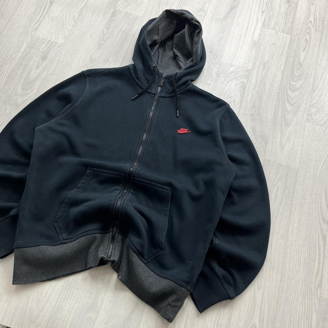 VINTAGE Y2K NIKE ZIP HOODIE BLACK