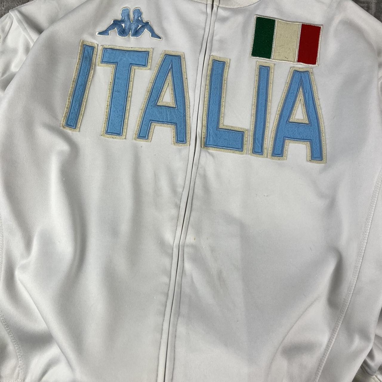 VINTAGE Y2K KAPPA ITALY SPORTY TRACKSUIT JACKET WHITE / LIGHT BLUE