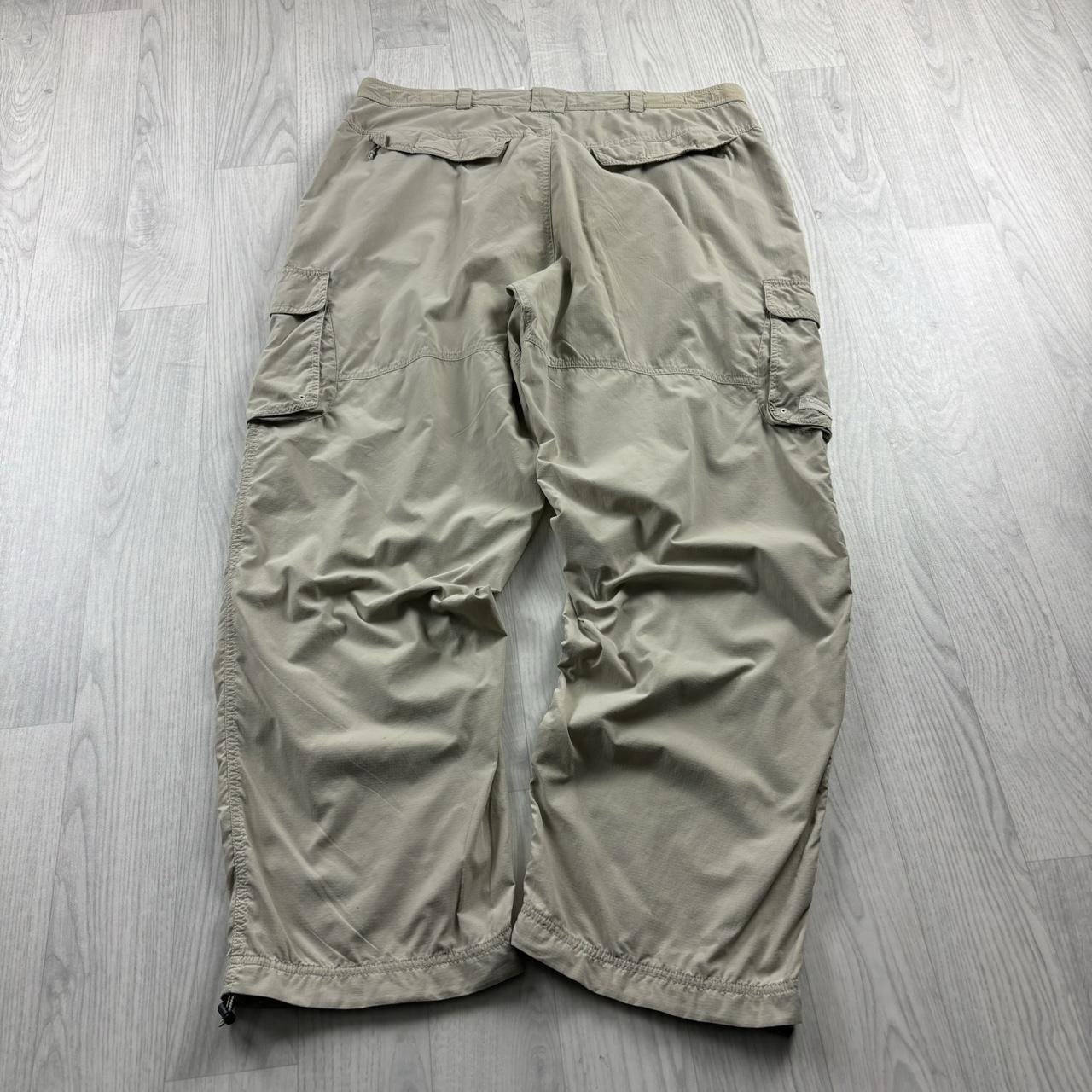 VINTAGE Y2K COLUMBIA BAGGY CARGO TRACKSUIT BOTTOMS CREAM