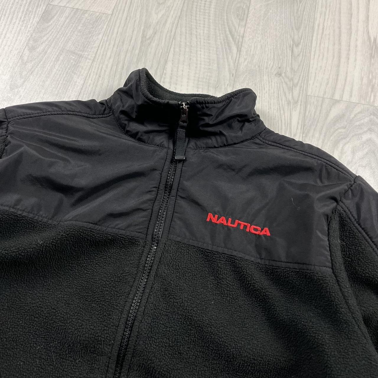 VINTAGE Y2K NAUTICA ZIP UP TECHNICAL FLEECE BLACK