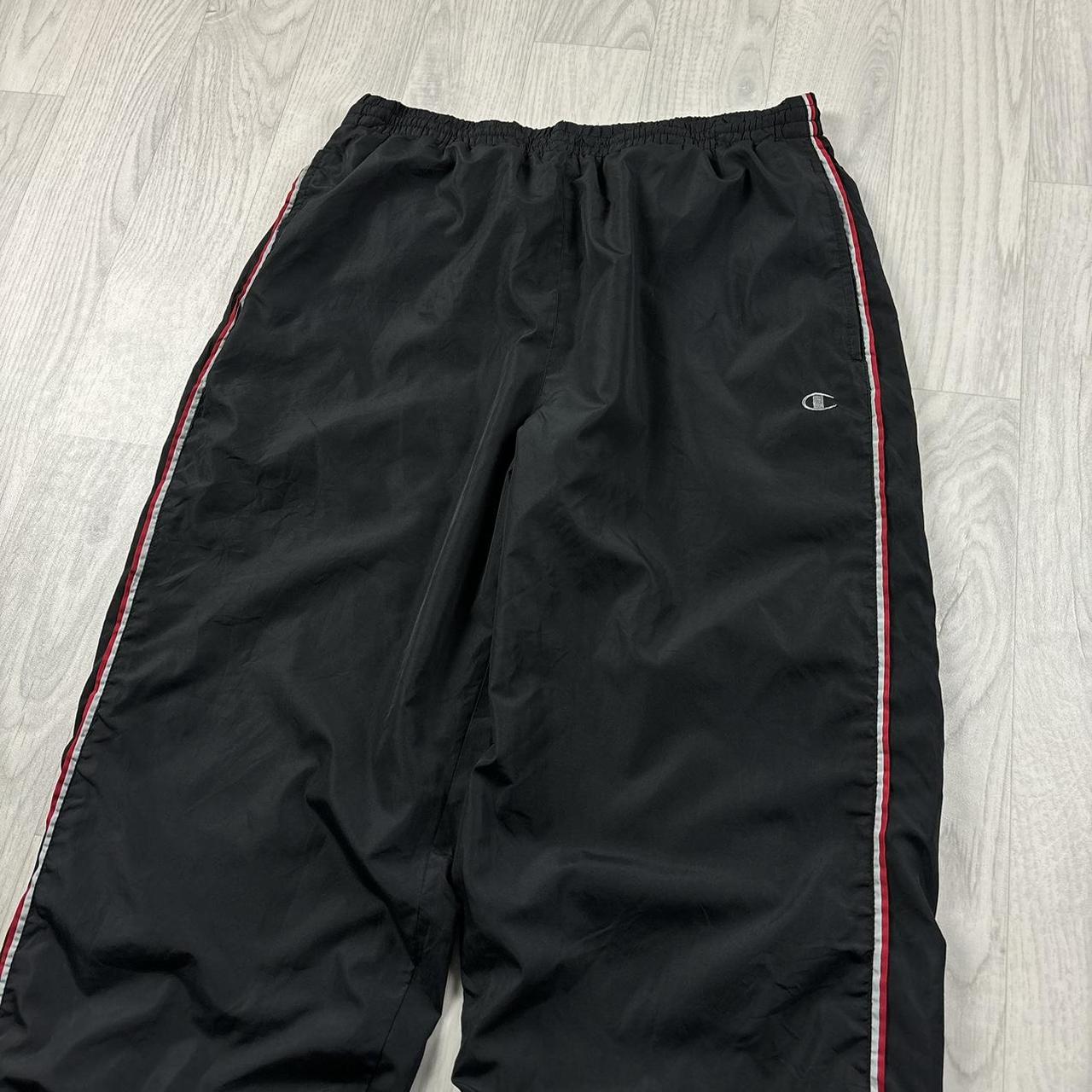 VINTAGE Y2K CHAMPION BAGGY TRACKSUIT BOTTOMS BLACK
