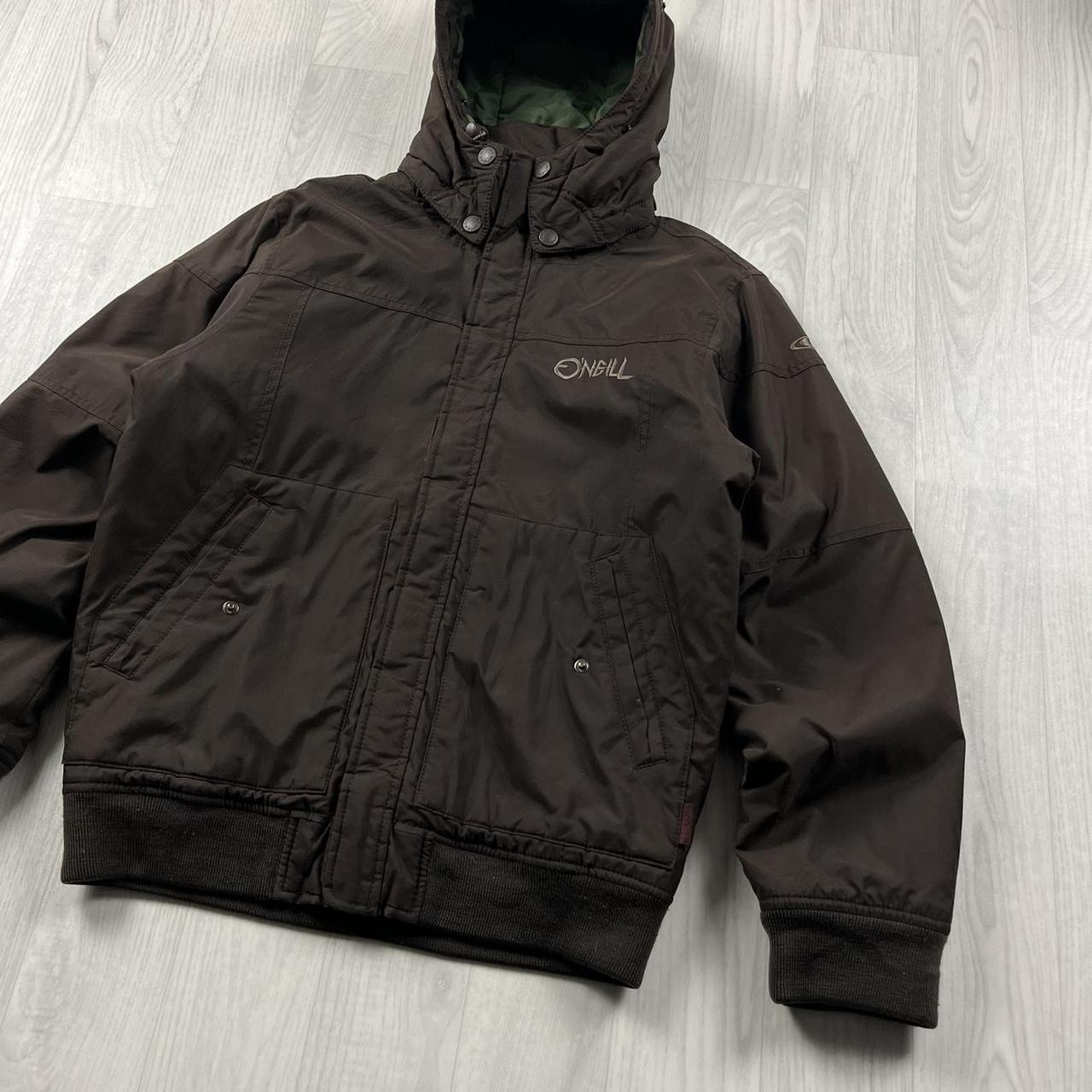 VINTAGE 00s O’NEILL HOODED HEAVY BOMBER JACKET BROWN