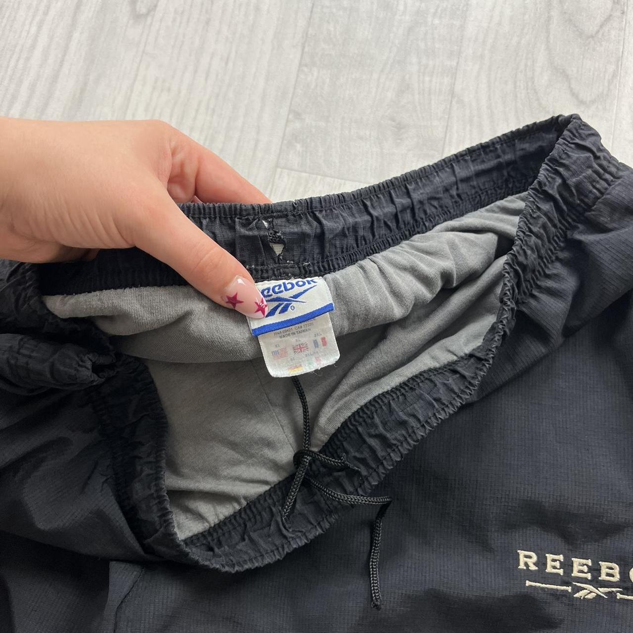 VINTAGE Y2K REEBOK BAGGY TRACKSUIT BOTTOMS BLACK