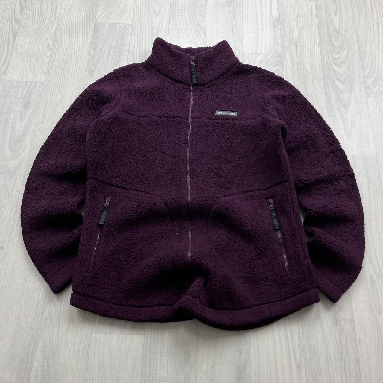 VINTAGE Y2K COLUMBIA FLEECE JACKET PURPLE BURGUNDY