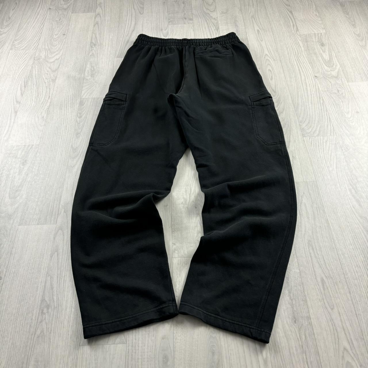 VINTAGE CHAMPION BAGGY CARGO SWEATPANTS BLACK (L)