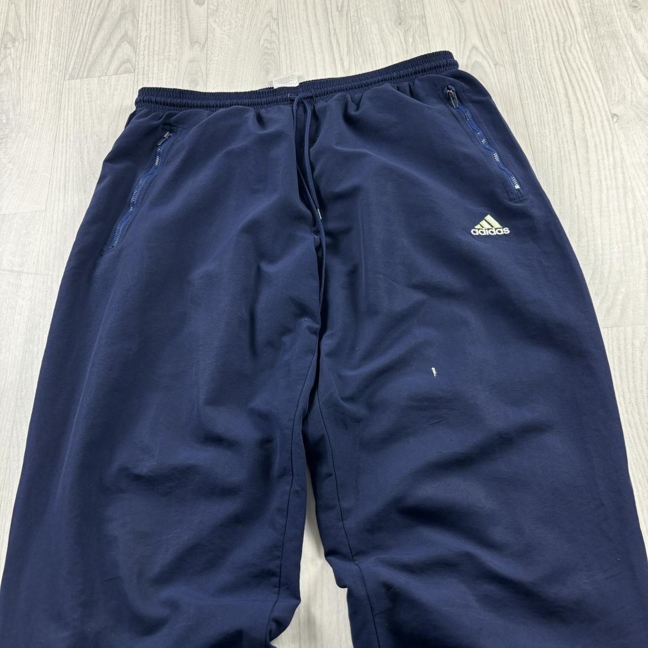 VINTAGE Y2K ADIDAS BAGGY TRACKSUIT BOTTOMS NAVY