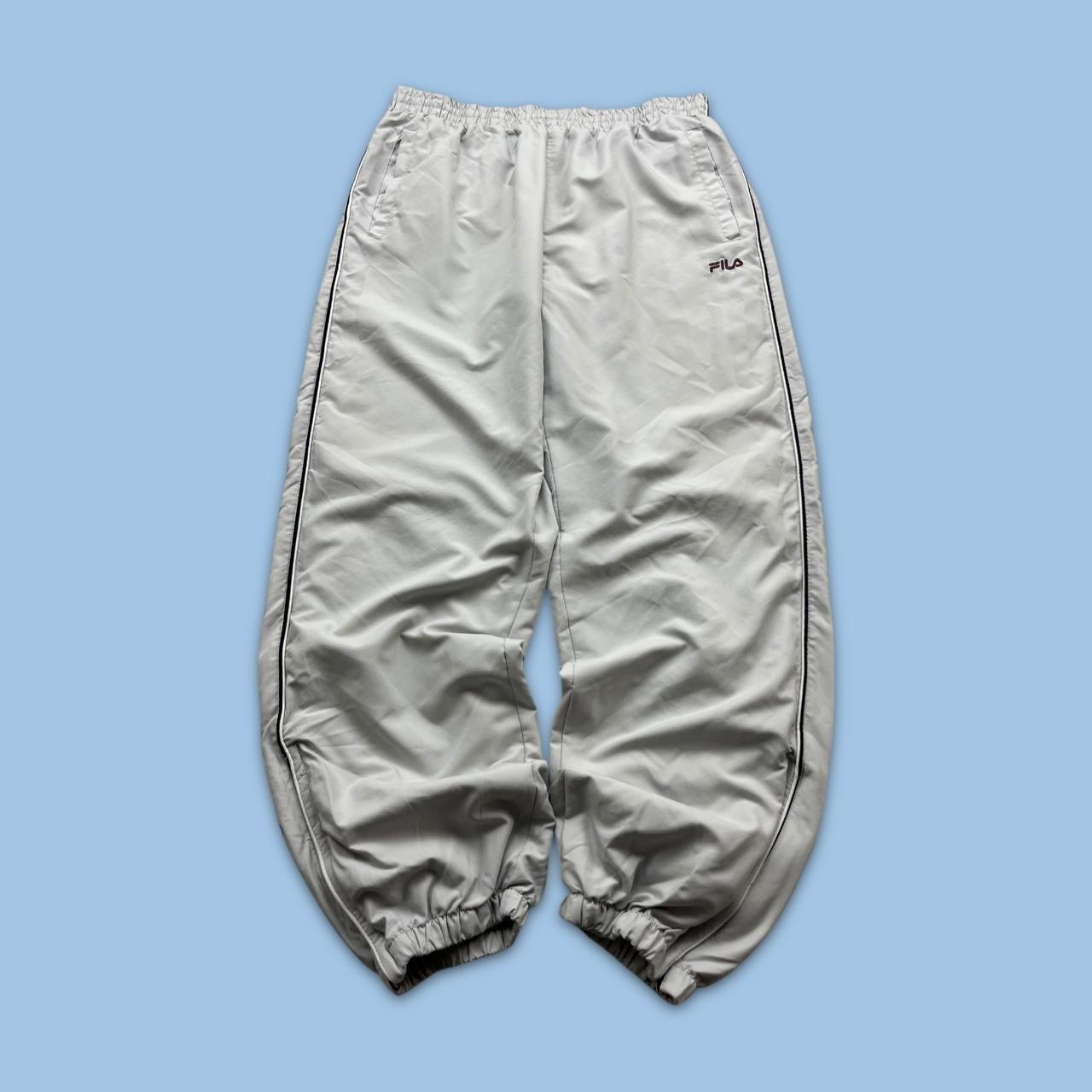 VINTAGE Y2K FILA BAGGY TRACKSUIT BOTTOMS GREY
