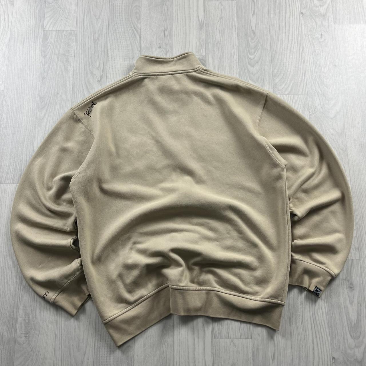 VINTAGE Y2K REALM SPELL OUT ZIP HOODIE BEIGE