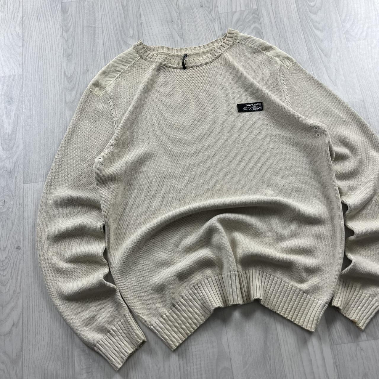 VINTAGE Y2K TEDDY SMITH CHUNKY KNITTED JUMPER CREAM