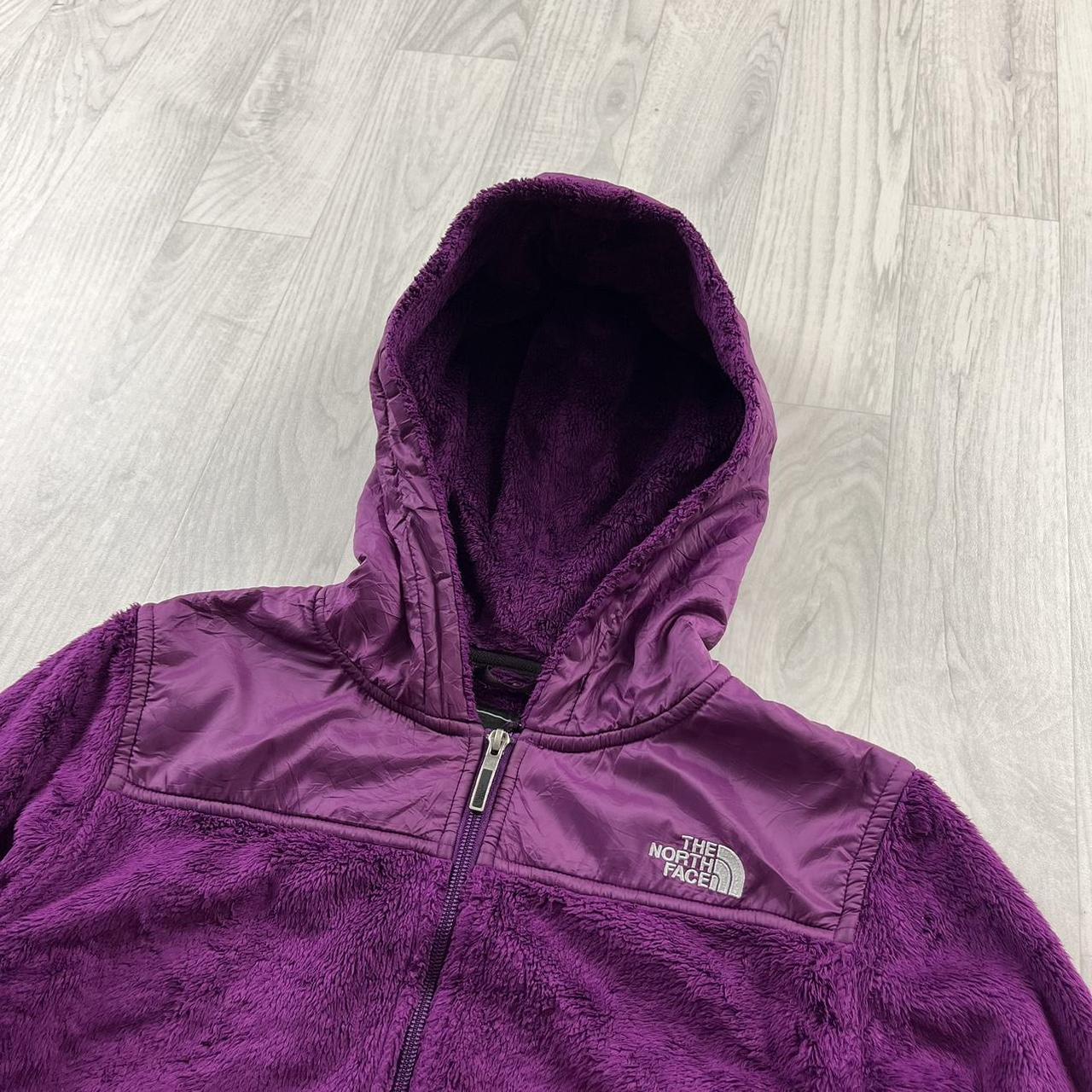 VINTAGE Y2K THE NORTH FACE ZIP FLEECE HOODIE PURPLE (S)