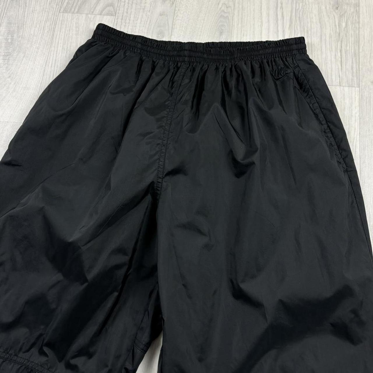 VINTAGE 90s NIKE BAGGY SHELL TRACKSUIT BOTTOMS BLACK