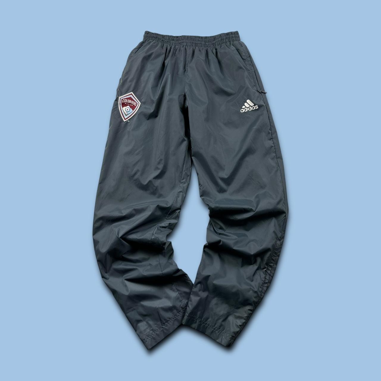 VINTAGE Y2K ADIDAS STRAIGHT LEG TRACKSUIT BOTTOMS GREY