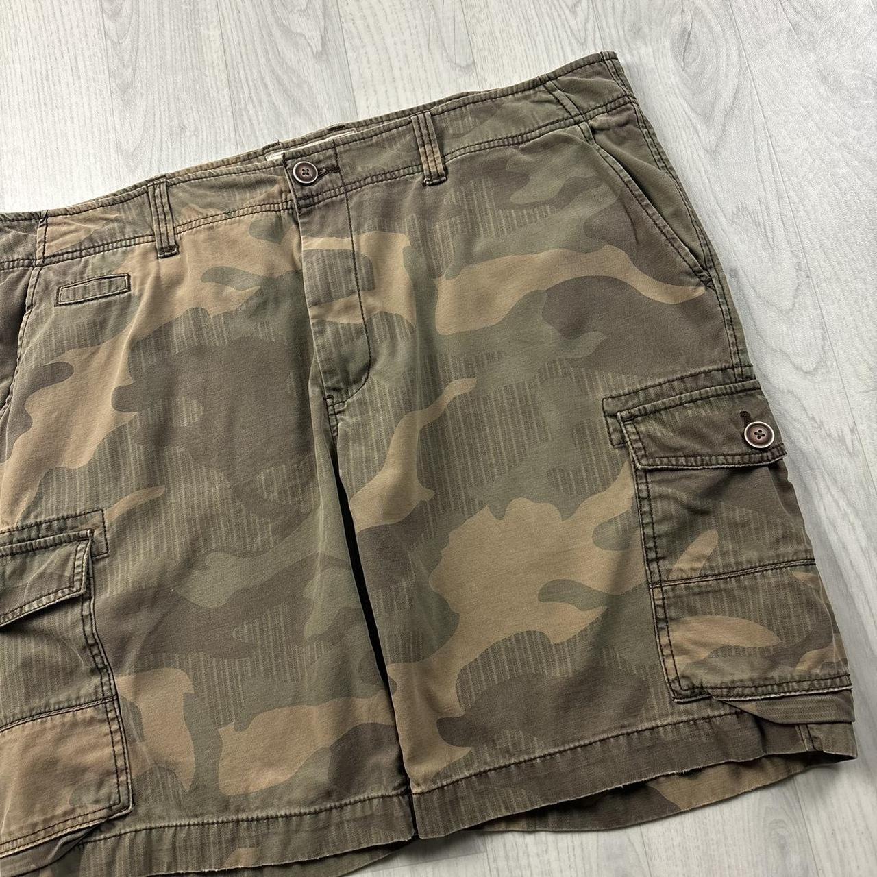 VINTAGE Y2K ARIZONA BAGGY LOOSE CAMO SHORTS KHAKI