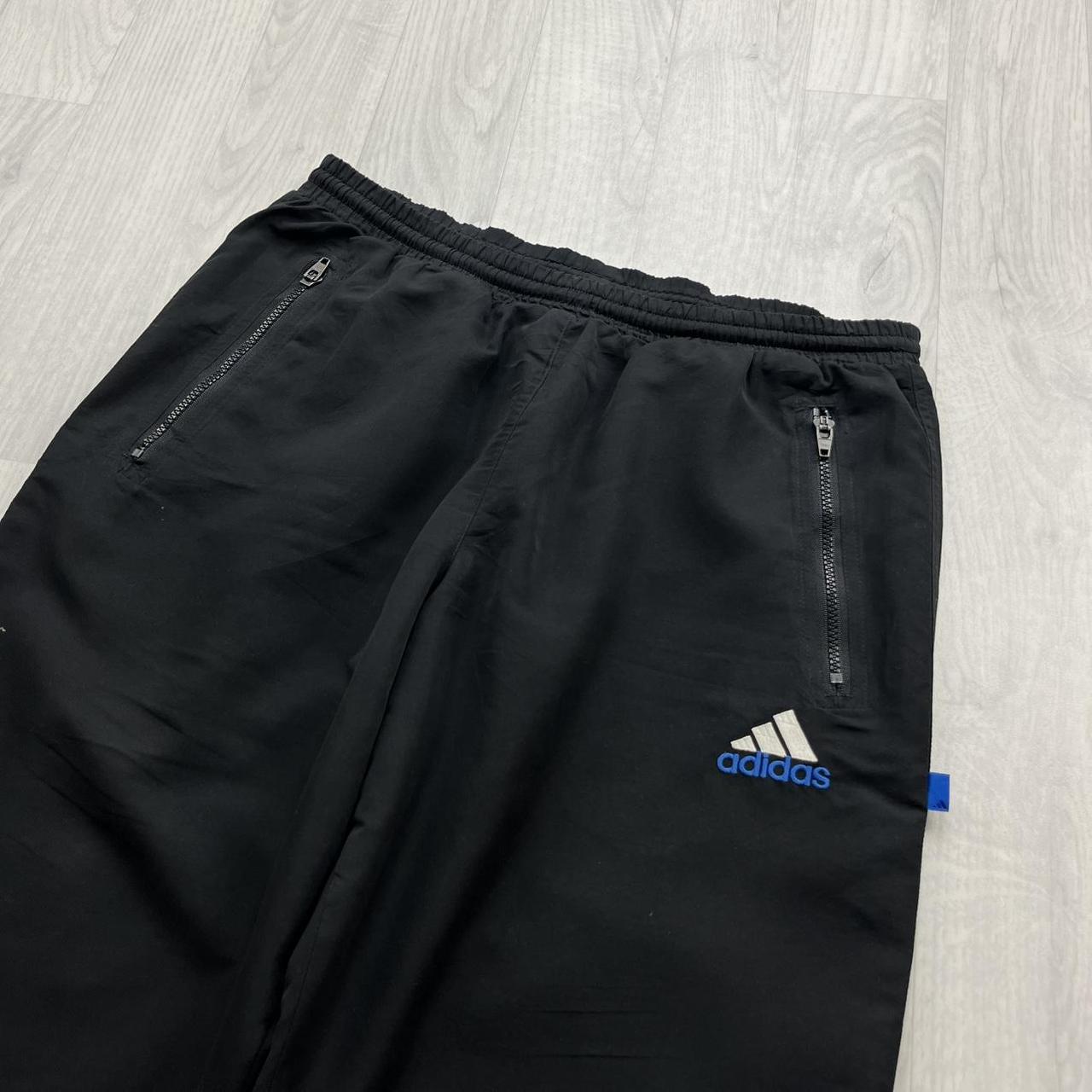 VINTAGE 90s ADIDAS BAGGY TRACKSUIT BOTTOMS BLACK