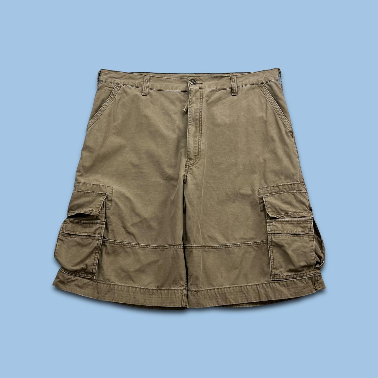 VINTAGE Y2K LEVIS BAGGY CAMO CARGO SHORTS TAN