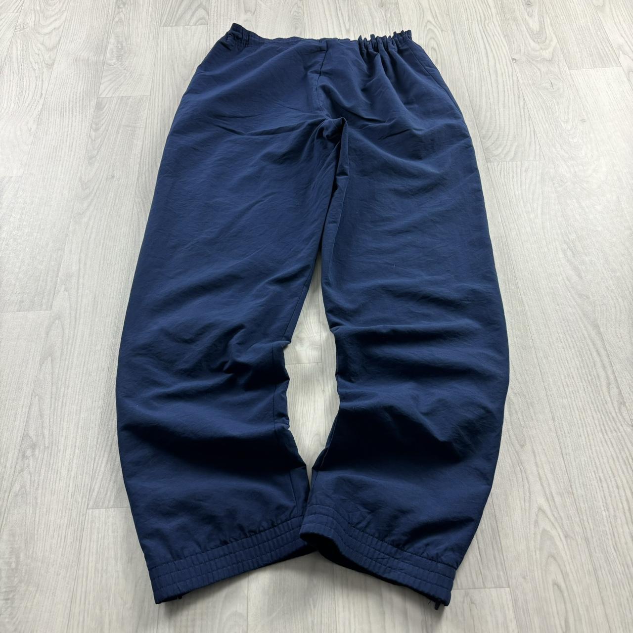 VINTAGE Y2K ADIDAS BAGGY STRAIGHT LEG TRACKSUIT BOTTOMS NAVY BLUE