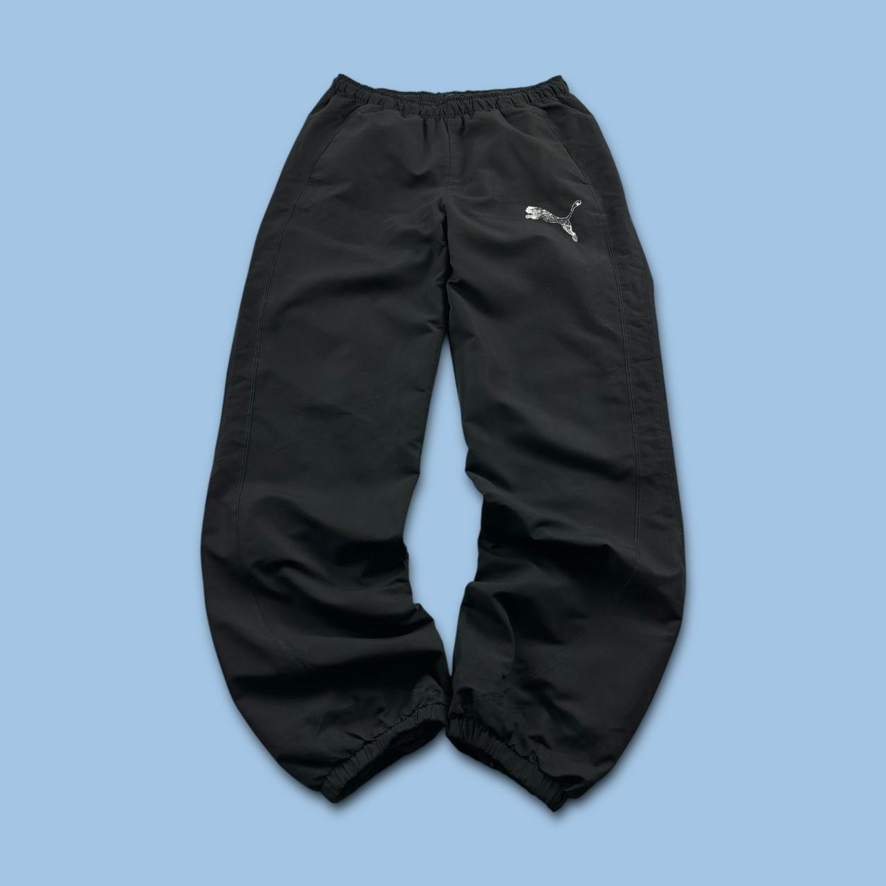 VINTAGE Y2K PUMA BAGGY TRACKSUIT BOTTOMS BLACK