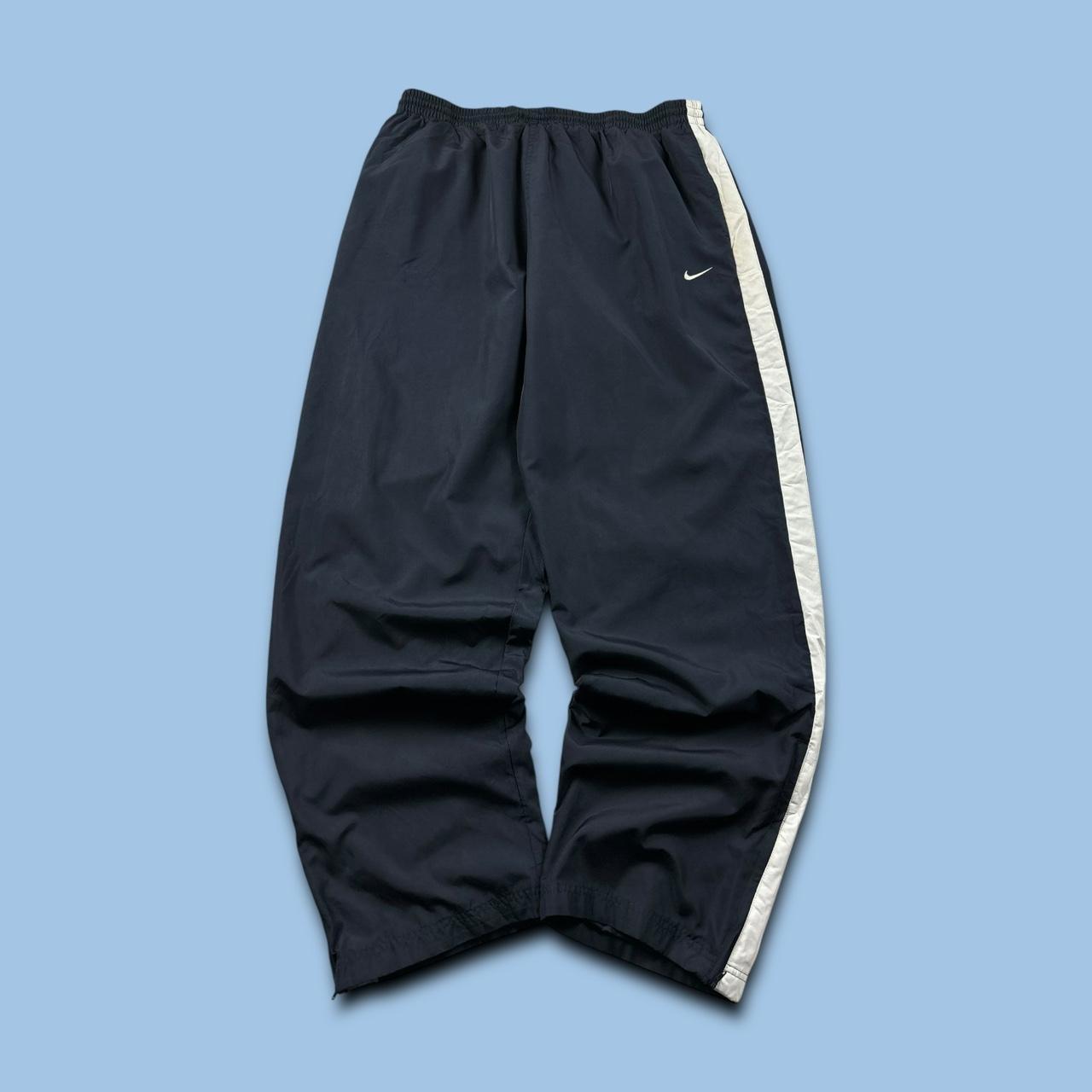 VINTAGE Y2K NIKE BAGGY TRACKSUIT BOTTOMS NAVY
