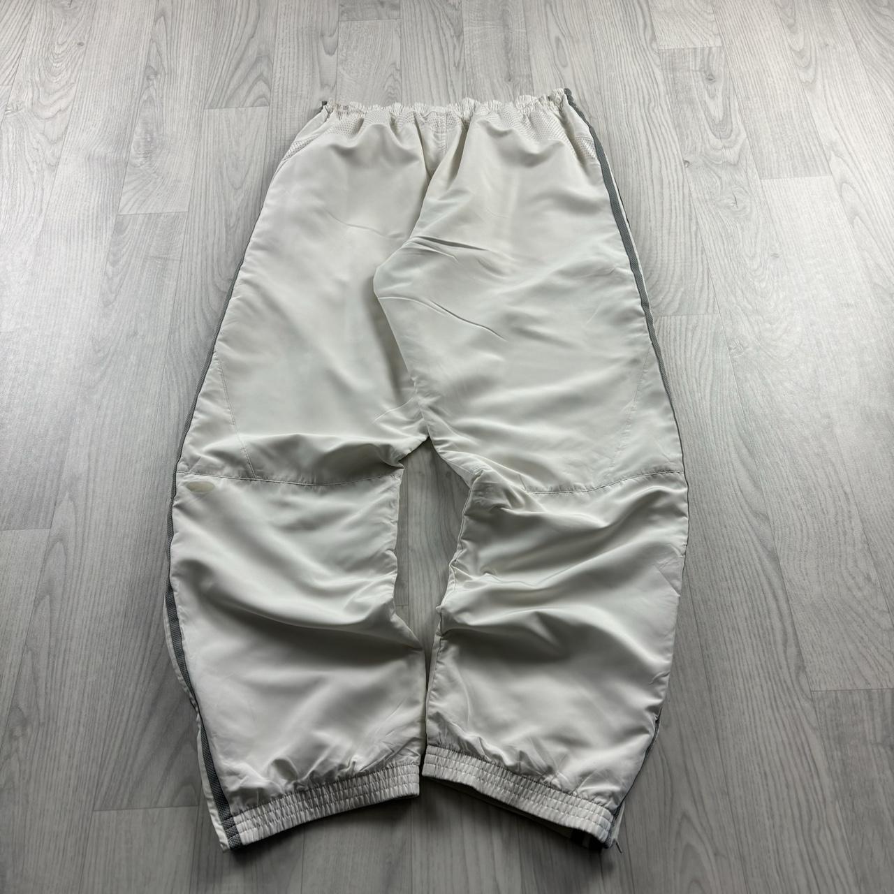 VINTAGE Y2K ADIDAS BAGGY TRACKSUIT BOTTOMS WHITE