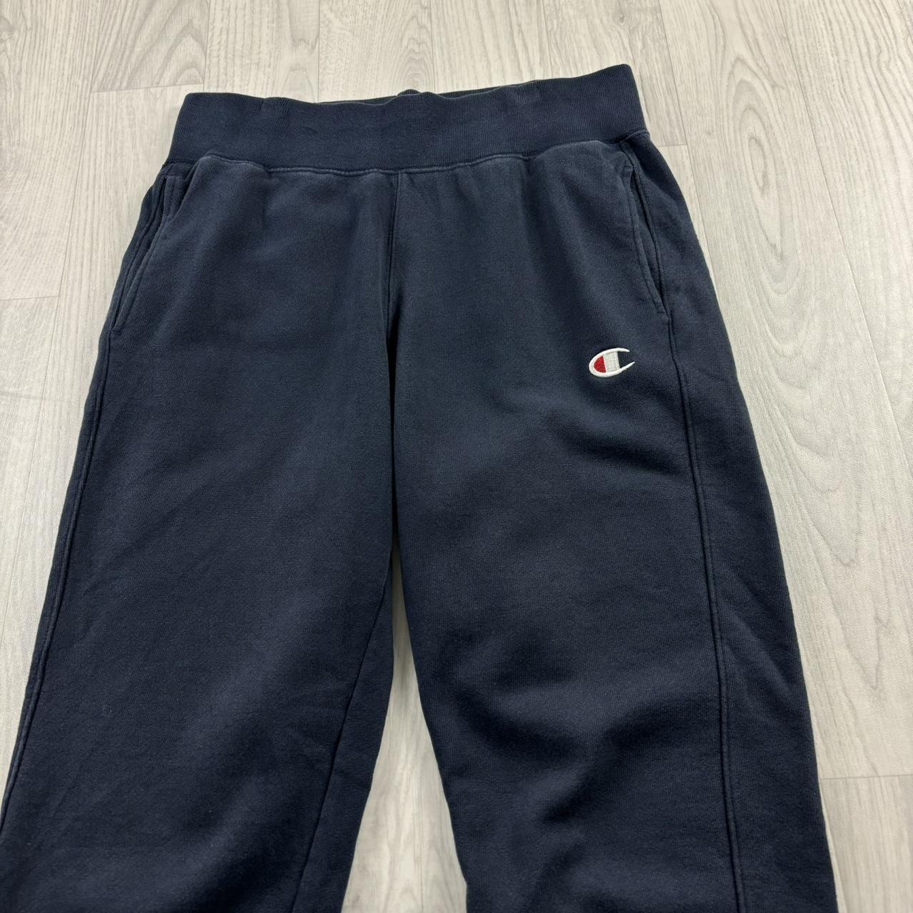 CHAMPION REVERSE WEAVE COTTON SWEATPANTS NAVY