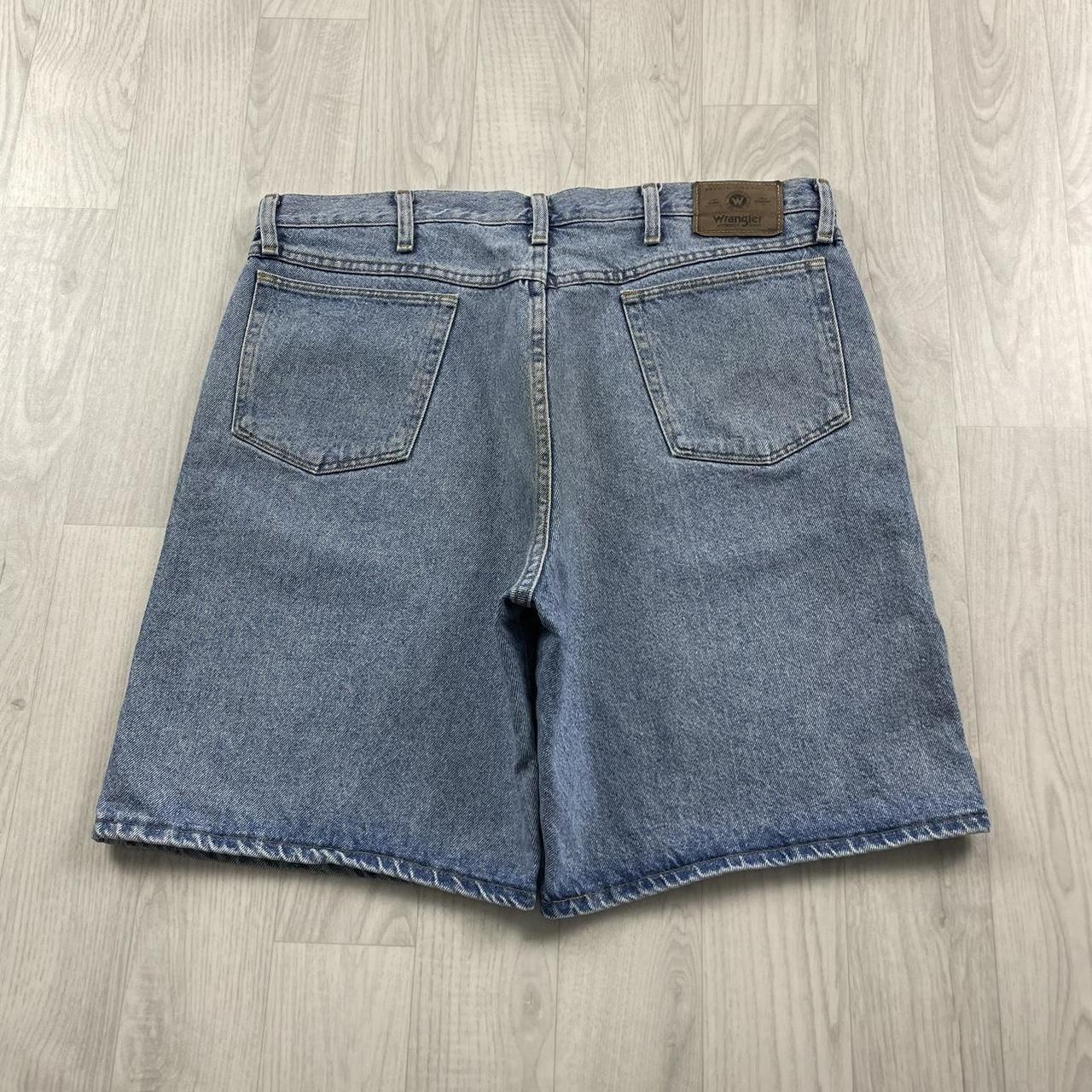 VINTAGE WRANGLER BAGGY LOOSE SKATER JORTS BLUE (38w)